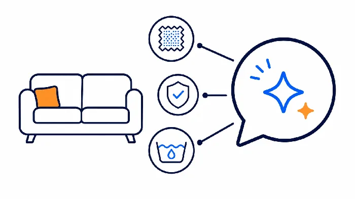AI explaining hidden product details to furniture buyers